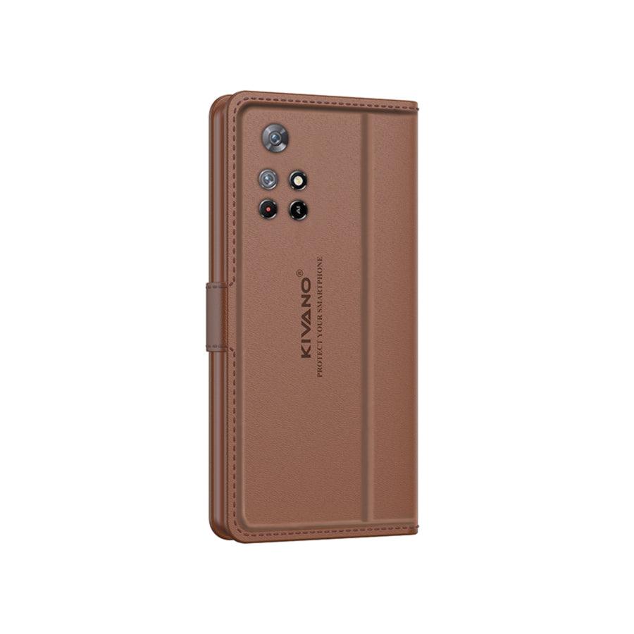 Leather Wallet Case for Xiaomi Redmi Note 11T 5G / Poco M4 Pro 5G ?Stylish Flip Folio Cover with Card Holder, Stand,-KIVANO LUXE - Aibex